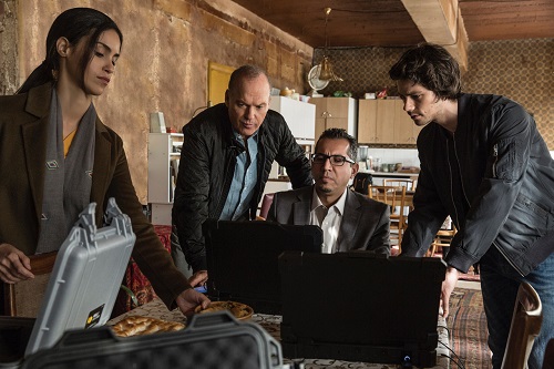 (Left to right) Shiva Negar, Michael Keaton, Neg Adamson and Dylan O'Brien in AMERICAN ASSASSIN to be released by CBS Films and Lionsgate. (Left to right) Shiva Negar, Michael Keaton, Neg Adamson and Dylan O'Brien in AMERICAN ASSASSIN to be released by CBS Films and Lionsgate.