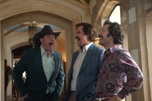David Koechner, Will Ferrell and Paul Rudd in Anchorman 2: The Legend Continues. 2013 Paramount Pictures. David Koechner, Will Ferrell and Paul Rudd in Anchorman 2: The Legend Continues. 2013 Paramount Pictures.