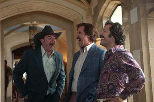 David Koechner, Will Ferrell and Paul Rudd in Anchorman 2: The Legend Continues. 2013 Paramount Pictures.