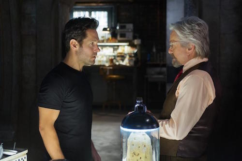 Paul Rudd and Evangeline Lilly in Ant-Man. 2015. All rights reserved.