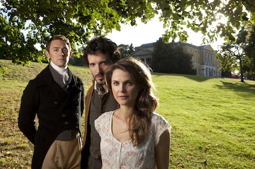 JJ Feild as Mr. Henry Nobley, Bret McKenzie as Martin and Keri Russell as Jane Hayes Photo by Giles Keyte, Courtesy of Sony Pictures Classics.