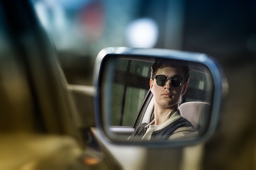 Baby (ANSEL ELGORT) on the way to the post office job in TriStar Pictures' BABY DRIVER. Sony Pictures Entertainment 2017, All Rights Reserved.