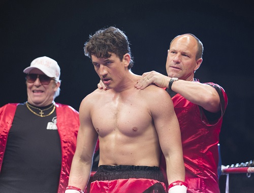 (Left to right) Ciaran Hinds, Miles Teller and Aaron Eckhart in BLEED FOR THIS. Photo courtesy Open Road Films.