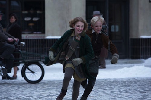 Sophie Nelisse as Liesel and Nico Liersch as Rudy in The Book Thief. 2013 Jules Heath / Twentieth Century Fox.