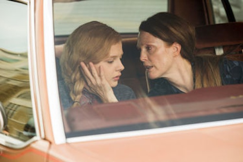 Chloe Moretz and Julianne Moore in Carrie. 2013 Michael Gibson / Sony Pictures. Chloe Moretz and Julianne Moore in Carrie. 2013 Michael Gibson / Sony Pictures.