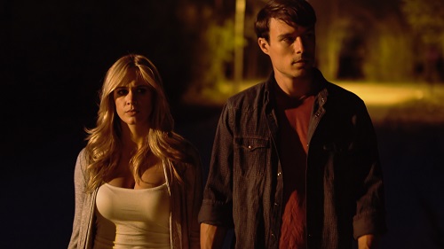 Lauren Elise as Sarah and Brian Nagel as Brad in the horror film CLOWNTOWN, an ITN Distribution release. Photo courtesy of ITN Distribution. Lauren Elise as Sarah and Brian Nagel as Brad in the horror film CLOWNTOWN, an ITN Distribution release. Photo courtesy of ITN Distribution.