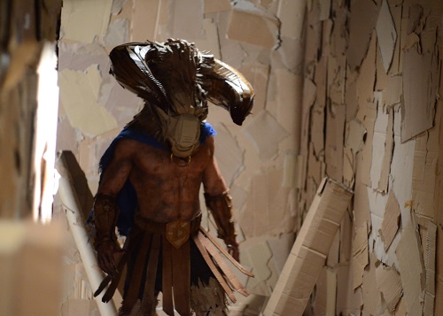 DAVE MADE A MAZE - John Hennigan as The Minotaur, photo by Chelsea Coleman, courtesy Gravitas Ventures 2017, All Rights Reserved.