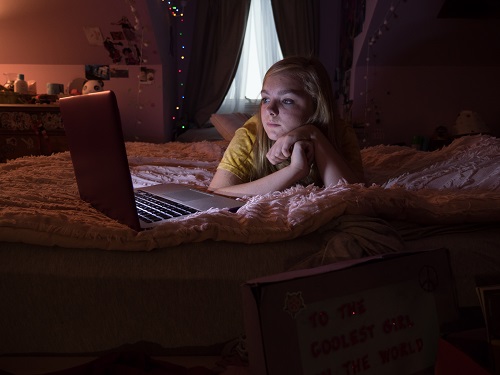 Elsie Fisher in Eighth Grade, photo by Josh Ethan Johnson, courtesy of A24. Elsie Fisher in Eighth Grade, photo by Josh Ethan Johnson, courtesy of A24.