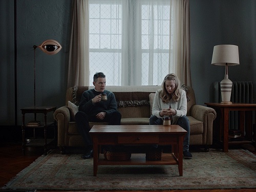 Ethan Hawke and Amanda Seyfried in First Reformed, courtesy A24. Ethan Hawke and Amanda Seyfried in First Reformed, courtesy A24.