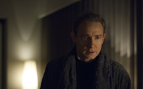 Martin Freeman as Mike Priddle in Jeremy Dyson & Andy Nyman's GHOST STORIES. Courtesy of IFC Midnight. An IFC Midnight release. Martin Freeman as Mike Priddle in Jeremy Dyson & Andy Nyman's GHOST STORIES. Courtesy of IFC Midnight. An IFC Midnight release.