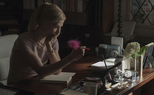 As her marriage flounders, Amy (Rosamund Pike) expresses her thoughts in a diary. Photo: Merrick Morton - TM and 2014 Twentieth Century Fox and Regency Enterprises. All Rights Reserved. Not for sale or duplication. As her marriage flounders, Amy (Rosamund Pike) expresses her thoughts in a diary. Photo: Merrick Morton - TM and 2014 Twentieth Century Fox and Regency Enterprises. All Rights Reserved. Not for sale or duplication.