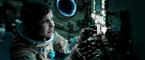 Sandra Bullock as Dr. Ryan Stone in Gravity. 2013 Warner Bros.