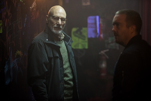 Patrick Stewart in Green Room, photo by Scott Patrick, courtesy of A24. Patrick Stewart in Green Room, photo by Scott Patrick, courtesy of A24.