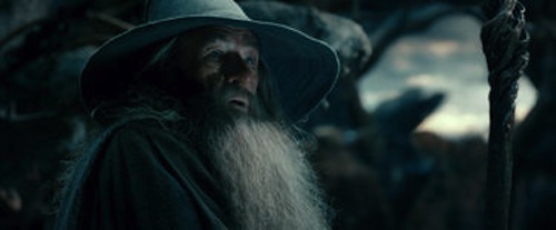 Ian McKellen as Gandalf in The Hobbit: The Desolation of Smaug. 2013 Warner Bros.