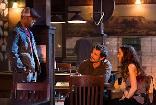 Jason Statham, James Franco, and Winona Ryder in Homefront. 2013 Open Road Films. Jason Statham, James Franco, and Winona Ryder in Homefront. 2013 Open Road Films.