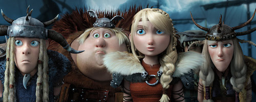 Tuffnut (T.J. Miller), Fishlegs (Christopher Mintz-Plasse), Astrid (America Ferrara) and Ruffnut (Kristen Wiig) face their toughest challenge ever. How to Train Your Dragon 2 2014 DreamWorks Animation LLC. All Rights Reserved. Tuffnut (T.J. Miller), Fishlegs (Christopher Mintz-Plasse), Astrid (America Ferrara) and Ruffnut (Kristen Wiig) face their toughest challenge ever. How to Train Your Dragon 2 2014 DreamWorks Animation LLC. All Rights Reserved.
