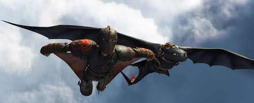 Hiccup (Jay Baruchel) and Toothless do some fancy flying. How to Train Your Dragon 2 2014 DreamWorks Animation LLC. All Rights Reserved. Hiccup (Jay Baruchel) and Toothless do some fancy flying. How to Train Your Dragon 2 2014 DreamWorks Animation LLC. All Rights Reserved.