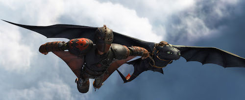 Hiccup (Jay Baruchel) and Toothless do some fancy flying. How to Train Your Dragon 2 2014 DreamWorks Animation LLC. All Rights Reserved.