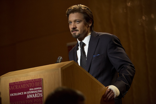 Jeremy Renner stars as Pulitzer Prize-winning journalist Gary Webb in KILL THE MESSENGER, a Focus Features release.Credit: Chuck Zlotnick / Focus Features