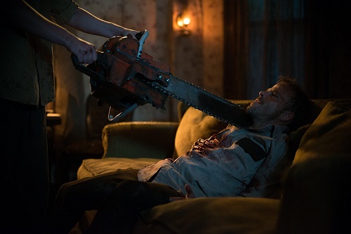 Leatherface, courtesy Lionsgate Premiere 2017, All Rights Reserved. Leatherface, courtesy Lionsgate Premiere 2017, All Rights Reserved.