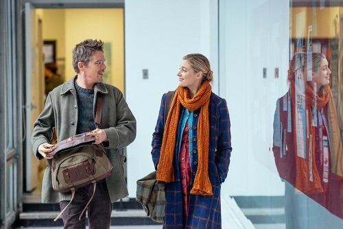 Ethan Hawke and Greta Gerwig in Maggie's Plan.  Photo courtesy Sony Pictures Classics.