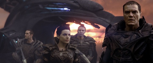 ANTJE TRAUE (center) as Faora-Ul and MICHAEL SHANNON (far right) as General Zod in Warner Bros. Pictures' and Legendary Pictures' action adventure MAN OF STEEL, a Warner Bros. Pictures release. TM and Â© DC Comics. Photo courtesy of Warner Bros. Pictures