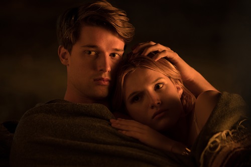 Patrick Schwarzenegger and Bella Thorne in MIDNIGHT SUN. Photo Credit: Ed Araquel, courtesy Open Road Films. Patrick Schwarzenegger and Bella Thorne in MIDNIGHT SUN. Photo Credit: Ed Araquel, courtesy Open Road Films.