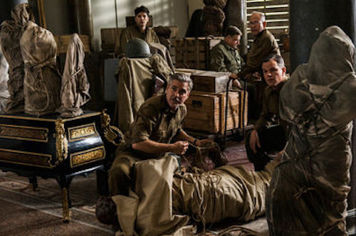 Sam Epstein, George Clooney, John Goodman, Bob Balaban and Matt Damon in The Monuments Men. 2013 Claudette Barius / Lionsgate Films.