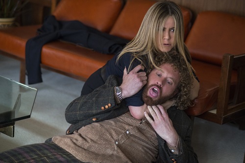 Jennifer Aniston as Carol Vanstone and T.J. Miller as Clay Vanstone in OFFICE CHRISTMAS PARTY by Paramount Pictures, DreamWorks Pictures, and Reliance Entertainment. Photo Credit: Glen Wilson © 2016 PARAMOUNT PICTURES. ALL RIGHTS RESERVED. Jennifer Aniston as Carol Vanstone and T.J. Miller as Clay Vanstone in OFFICE CHRISTMAS PARTY by Paramount Pictures, DreamWorks Pictures, and Reliance Entertainment. Photo Credit: Glen Wilson © 2016 PARAMOUNT PICTURES. ALL RIGHTS RESERVED.