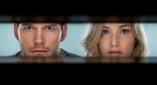 Chris Pratt and Jennifer Lawrence star in Columbia Pictures' PASSENGERS. 2016 Columbia Pictures Industries, Inc. All Rights Reserved. Image Property of Sony Pictures Entertainment.