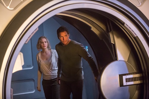 Jennifer Lawrence and Chris Pratt star in Columbia Pictures' PASSENGERS. 2016 Columbia Pictures Industries, Inc. All Rights Reserved. Image Property of Sony Pictures Entertainment.