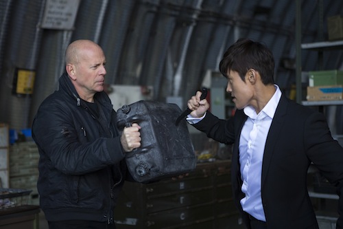 BRUCE WILLIS, BYUNG HUN LEE star in RED 2. Photo: Frank Masi, SMPSP. 2013 Summit Entertainment, LLC. All rights reserved.