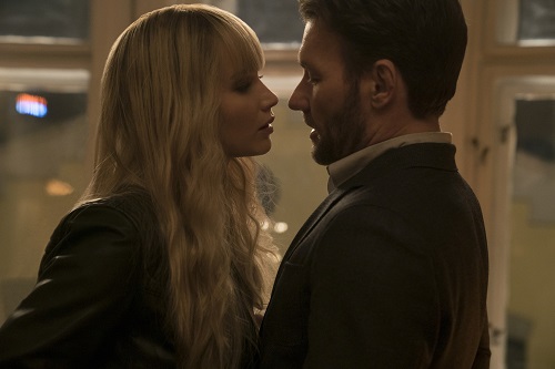 Jennifer Lawrence and Joel Edgerton in Twentieth Century Fox's RED SPARROW. Photo Credit: Murray Close; TM & © 2018 Twentieth Century Fox Film Corporation. All Rights Reserved. Jennifer Lawrence and Joel Edgerton in Twentieth Century Fox's RED SPARROW. Photo Credit: Murray Close; TM & © 2018 Twentieth Century Fox Film Corporation. All Rights Reserved.