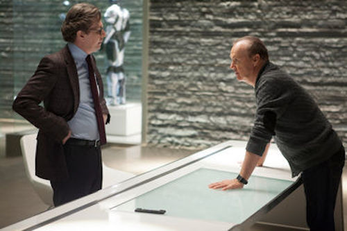Gary Oldman and Michael Keaton in RoboCop. 2013 Kerry Hayes / Sony Pictures. Gary Oldman and Michael Keaton in RoboCop. 2013 Kerry Hayes / Sony Pictures.