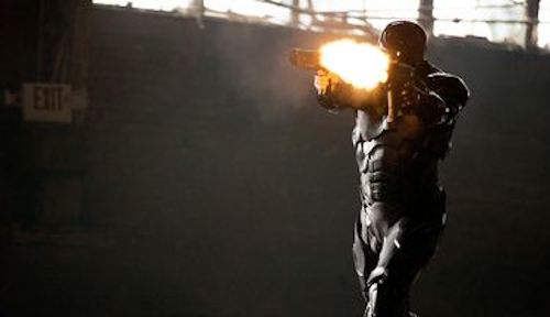 Joel Kinnaman in RoboCop. 2013 Kerry Hayes / Sony Pictures.