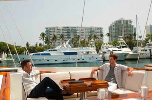 Ben Affleck as Ivan Block and Justin Timberlake as Richie Furst in Runner, Runner. 2013 Scott Garfield / Twentieth Century Fox. Ben Affleck as Ivan Block and Justin Timberlake as Richie Furst in Runner, Runner. 2013 Scott Garfield / Twentieth Century Fox.
