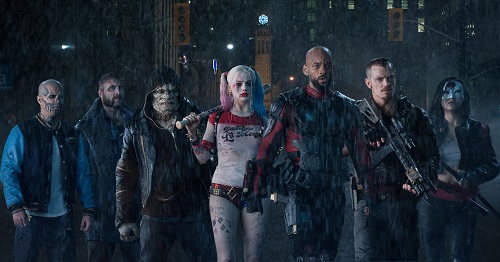 (L-R) JAY HERNANDEZ as Diablo, JAI COURTNEY as Boomerang, ADEWALE AKINNUOYE-AGBAJE as Killer Croc, MARGOT ROBBIE as Harley Quinn, WILL SMITH as Deadshot, JOEL KINNAMAN as Rick Flag and KAREN FUKUHARA as Katana in Warner Bros. Pictures' action adventure SUICIDE SQUAD, a Warner Bros. Pictures release. (L-R) JAY HERNANDEZ as Diablo, JAI COURTNEY as Boomerang, ADEWALE AKINNUOYE-AGBAJE as Killer Croc, MARGOT ROBBIE as Harley Quinn, WILL SMITH as Deadshot, JOEL KINNAMAN as Rick Flag and KAREN FUKUHARA as Katana in Warner Bros. Pictures' action adventure SUICIDE SQUAD, a Warner Bros. Pictures release.