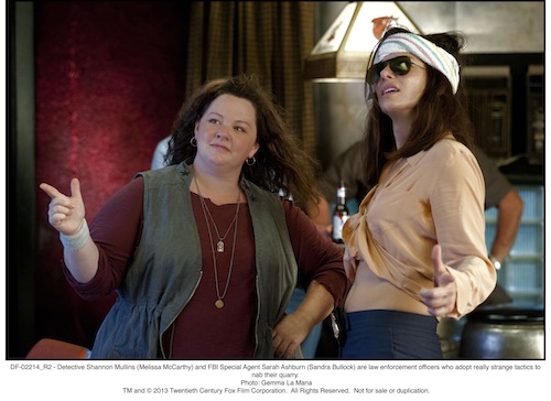 Detective Shannon Mullins (Melissa McCarthy) and FBI Special Agent Sarah Ashburn (Sandra Bullock) are law enforcement officers who adopt really strange tactics to nab their quarry.Photo: Gemma La Mana - TM and 2013 Twentieth Century Fox Film Corporation. All Rights Reserved. Not for sale or duplication. Detective Shannon Mullins (Melissa McCarthy) and FBI Special Agent Sarah Ashburn (Sandra Bullock) are law enforcement officers who adopt really strange tactics to nab their quarry.Photo: Gemma La Mana - TM and 2013 Twentieth Century Fox Film Corporation. All Rights Reserved. Not for sale or duplication.