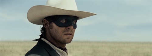 Armie Hammer as the Lone Ranger in The Lone Ranger. Disney. All rights reserved.