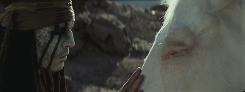 (ohnny Depp as Tonto in The Lone Ranger. Disney 2013. All rights reserved.