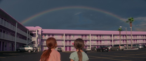 Brooklynn Prince and Valeria Cotto in The Florida Project. Photo by Marc Schmidt, courtesy of A24.