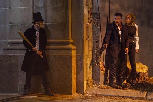 Frank Grillo and Elizabeth Mitchell in The Purge: Election Year (2016). Photo by Michele K. Short courtesy of Universal Pictures. Frank Grillo and Elizabeth Mitchell in The Purge: Election Year (2016). Photo by Michele K. Short courtesy of Universal Pictures.