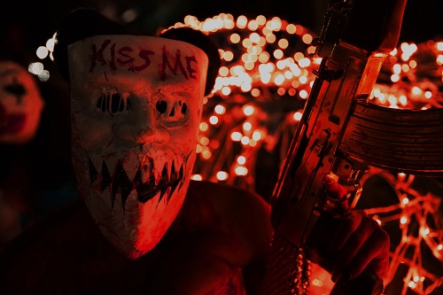 The Purge: Election Year (2016). Photo by Michele K. Short courtesy of Universal Pictures. The Purge: Election Year (2016). Photo by Michele K. Short courtesy of Universal Pictures.