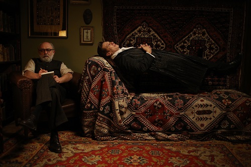 Karl Fischer and Tobias Moretti in Therapy for a Vampire (2014). Courtesy of Music Box Films. Karl Fischer and Tobias Moretti in Therapy for a Vampire (2014). Courtesy of Music Box Films.
