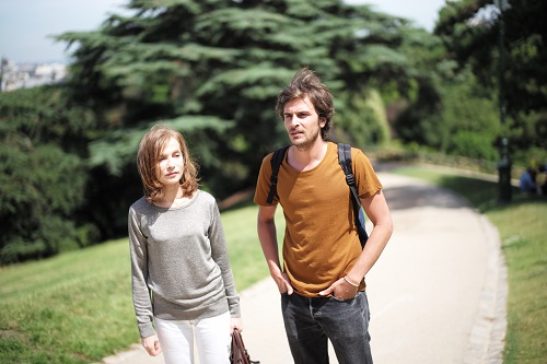 From left, Isabelle Huppert (Nathalie) and Roman Kolinka (Fabien) in Mia Hansen-Løve's THINGS TO COME.  Photo by Ludovic Bergery. Courtesy of Sundance Selects. A Sundance Selects release.