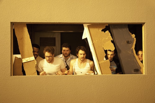 L-r, Craig Robinson, Seth Rogen, Danny McBride, James Franco, Jay Baruchel and Jonah Hill in Columbia Pictures' This Is The End. PHOTO BY: Suzanne Hanover, SMPSP COPYRIGHT: 2012 Columbia Pictures Industries, Inc. All Rights Reserved. **ALL IMAGES ARE PROPERTY OF SONY PICTURES ENTERTAINMENT INC. FOR PROMOTIONAL USE ONLY. SALE, DUPLICATION OR TRANSFER OF THIS MATERIAL IS STRICTLY PROHIBITED. L-r, Craig Robinson, Seth Rogen, Danny McBride, James Franco, Jay Baruchel and Jonah Hill in Columbia Pictures' This Is The End. PHOTO BY: Suzanne Hanover, SMPSP COPYRIGHT: 2012 Columbia Pictures Industries, Inc. All Rights Reserved. **ALL IMAGES ARE PROPERTY OF SONY PICTURES ENTERTAINMENT INC. FOR PROMOTIONAL USE ONLY. SALE, DUPLICATION OR TRANSFER OF THIS MATERIAL IS STRICTLY PROHIBITED.