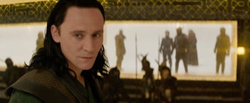 Tom Hiddleston as Loki in Thor: The Dark World. 2013 Marvel.