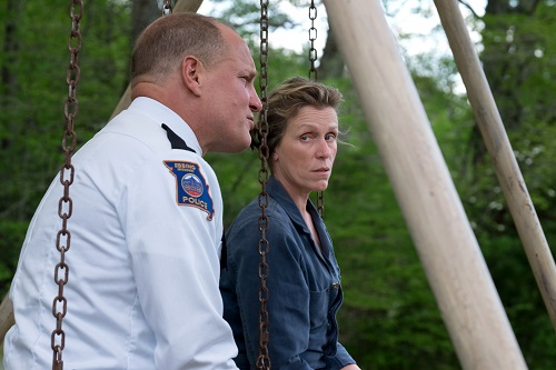 Woody Harrelson and Frances McDormand in the film THREE BILLBOARDS OUTSIDE EBBING, MISSOURI. Photo by Merrick Morton, © 2017 Twentieth Century Fox Film Corporation All Rights Reserved. Woody Harrelson and Frances McDormand in the film THREE BILLBOARDS OUTSIDE EBBING, MISSOURI. Photo by Merrick Morton, © 2017 Twentieth Century Fox Film Corporation All Rights Reserved.