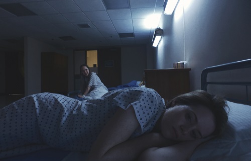 Juno Temple (left) stars as Violet and Claire Foy (right) stars as Sawyer Valentini in Steven Soderbergh's UNSANE, a Fingerprint Releasing and Bleecker Street release. Credit: Fingerprint Releasing / Bleecker Street. Juno Temple (left) stars as Violet and Claire Foy (right) stars as Sawyer Valentini in Steven Soderbergh's UNSANE, a Fingerprint Releasing and Bleecker Street release. Credit: Fingerprint Releasing / Bleecker Street.