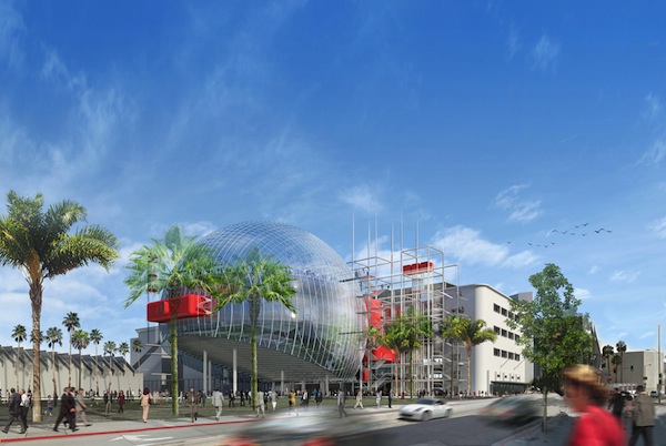  The current architectural rendering for The Academy Museum of Motion Pictures.  credit: ©Renzo Piano Building Workshop/